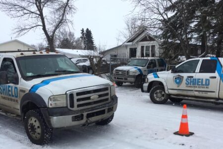 Image of Shield trucks in the snow.