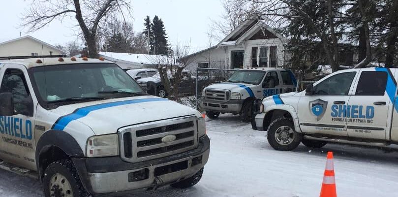 Image of Shield trucks in the snow.